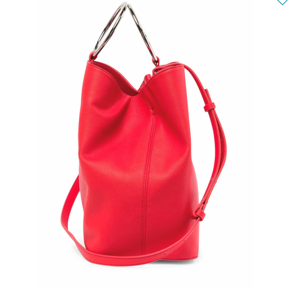 French Connection Dante Tote Bag in Fire Coral - Picture 3 of 8